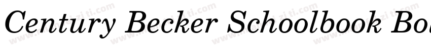 Century Becker Schoolbook Bold字体转换